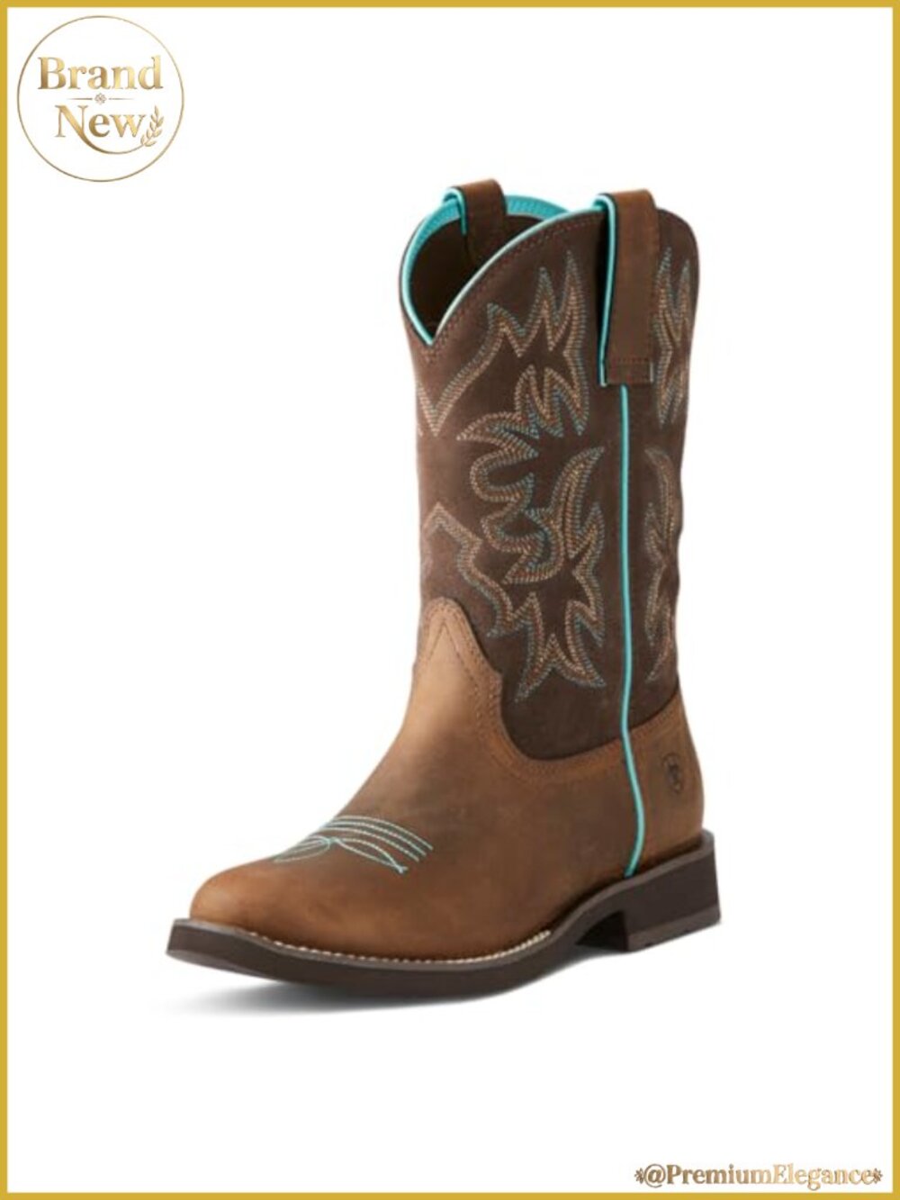 Ariat Women's Delilah Round Toe Work Boots Leather 4LR Footbed